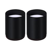 Rialzi per mobili e letti, alzate per gambe e divani, rotondi, 6 x 10 cm, colore: nero