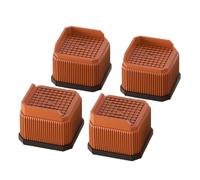 Rialzi per mobili, impilabili, aumentano l'altezza di 6,8 x 6,8 x 5,1 cm, antiscivolo, regolabili, per divani, tavoli, sedie e gambe del letto, colore: marrone, 6,8 x 6,8 x 5,1 cm