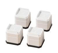 Rialzi per mobili, impilabili, aumentano l'altezza di 6,8 x 6,8 x 7,1 cm, antiscivolo, regolabili, per divani, tavoli, sedie e gambe del letto, colore bianco, 6,8 x 6,8 x 7,1 cm