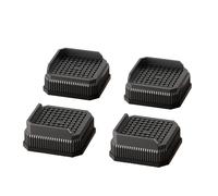 Rialzi per mobili, impilabili per letto, aumentano l'altezza di 6,6/5,1/7,1/9,5 cm, cuscinetti antiscivolo regolabili per sollevamento mobili per divano, tavolo, sedia e gambe del letto, nero, 6,8 x