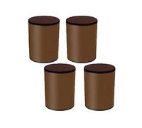 Rialzi per Mobili in Acciaio al Carbonio Diametro 4 cm Tondo, Autoadesivi per Mobili Sollevatore di mobili Aggiunge 5.2cm di Altezza ai Letti Divani Armadi,Set da 4 pezzi (Brown)