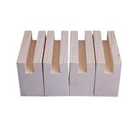 Rialzi per mobili in legno massello, Rialzi for mobili in pino, colore legno, altezza di sollevamento 3 cm, misure multiple, confezione da 4(1.8cm)