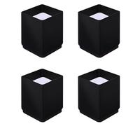 Rialzo for mobili, rialzi for letto in acciaio al carbonio, 4 pezzi, gambe for mobili, rialzi for divani autoadesivi, altezza di sollevamento 5 cm, piedini di supporto resistenti, nero/marrone (nero)(