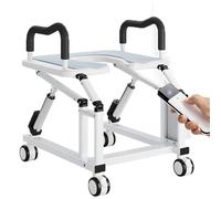 Rialzo for Sedia da WC con Ruote universali a 360°, Freni e Telecomando, Dispositivo di Supporto ausiliario for Donne anziane Incinte, capacità di carico: 100 kg/220 libbre