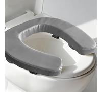 Rialzo imbottito per sedile WC con schiuma ad alta densità, cuscino rialzato per sedile WC per anziani, morbido comfort e facile da pulire, attacco imbottito a forma di U per sedili allungati e