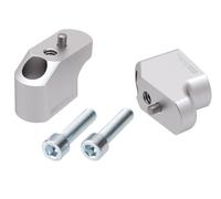 Rialzo manubrio con offset 30 mm di altezza, 25 mm posteriore, argento per Tr...