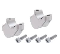 Rialzo manubrio con offset altezza 30 mm, retro 15 mm, argento per BMW F 800 GT