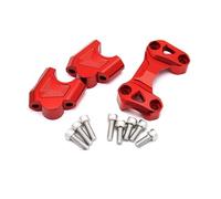 Rialzo Manubrio Moto Riser manubrio moto 28 mm alza sposta indietro per Benelli per TRK502 per TRK502X per TRK 502C per BJ500 Handbar Riser(Red)