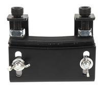 Rialzo per Grancassa in Metallo Nero, Accessorio per Regolare Altezza | Compatibile Molte Grancasse, Struttura Robusta, Montaggio Rapido, Adatto a Set di Batteria, Misura Compatta