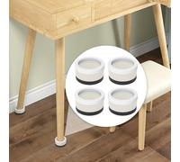 Rialzo per letto antiscivolo, 8,6 x 8,6 x 5,5 cm, resistente, capacità di carico 500 kg, cuscinetti antivibrazione in PP per tavoli, sedie, armadi, era (nero, 5,5 cm)