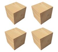 Rialzo per mobili, Rialzi for mobili in legno, 4 pezzi, gambe di supporto for divano letto in massello, sollevatori for tavoli quadrati, capacità 500 kg, dispositivo aumento 'altezza(12 x 12 x 5cm)