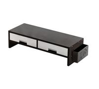 Rialzo Per Monitor Del Computer - Scaffale Organizer Da Scrivania Con Doppio Cassetto, Espositore Da Tavolo In Legno | Accessorio Per La Disposizione 'altezza Dello Schermo, Strumento Per La