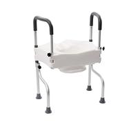 Rialzo per sedile WC con braccioli, altezza bracciolo regolabile, 15-23 cm, inserto per olio per anziani, adatto per la maggior parte dei servizi igienici, capacità di peso 150 kg