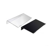 Rialzo per tastiera in acrilico progettato per integrare le configurazioni a doppio monitor e mantenere percorsi chiari del flusso di lavoro della scrivania (trasparente grande)