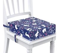 Rialzo Sedia Bambini - Cuscino Rialzo Sedia per Bambini,Supporto più Forte Fondo Antiscivolo Doppia Cinghia Sicura Cuscino (Blu Scuro)