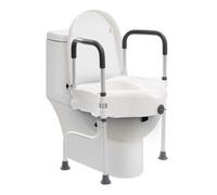 Rialzo sedile WC con bracciolo, telaio di sicurezza per anziani, con braccioli, ascensore 110 mm, capacità di peso 150 kg per WC