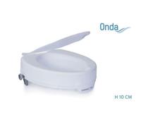 Rialzo WC 10 cm con Coperchio con blocco laterale per anziani e disabili Moretti