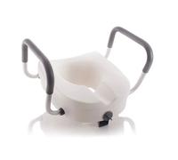 Rialzo WC 13 cm con Braccioli Fissi e Blocco Centrale per anziani e disabili