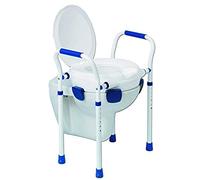 Rialzo WC con coperchio, gambe regolabili e braccioli, fino a 150 kg, 1 unità