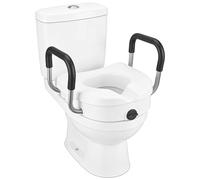 Rialzo WC Per Anziani, 12 cm Alzawater Per Anziani Con Corrimano E Copertura, Rialzo Per WC Con Per Persone Disabili E Anziane E Per Pazienti Post-Operatori Raised Toilet