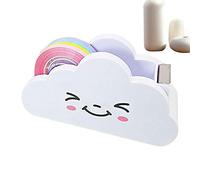 Rianpesn Distributore di Nastro | Porta Nastro a Forma di Nuvola - Dispenser di Nastro di Sicurezza con Nastro Arcobaleno, Dispenser di Nastro per cancelleria da scrivania per Ufficio Scolastico