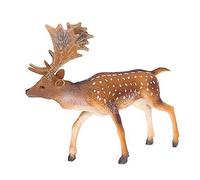 Rianpesn Figurina di Cervo, Figure realistiche della Famiglia dei Cervi dalla Coda Bianca Giocattolo, Giocattoli cognitivi per Bambini, Decorazioni per Scene di Feste di Natale, Decorazioni per Torte