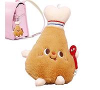 Rianpesn Giocattoli di Peluche Cibo Creativo - Simulazione Fast Food Portachiavi Peluche Giocattoli Animali di Peluche - Hamburger/Patatine Fritte/Coscia di Pollo/Pane Cartone Animato Morbido Peluche