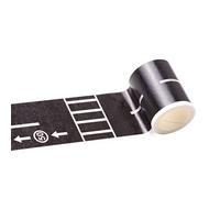 Rianpesn Nastro per Pista da Corsa - Nastro per Pista da Strada Nero,Nastri stradali con Strade Stampate per Giocare sui Pavimenti, Ottimo Accessorio per macchinine e trenini pressofusi