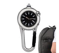 Rianpesn Portachiavi Orologio Moschettone - Orologio con moschettone per Zaino Impermeabile,Clip su Orologi al Quarzo da Esterno Che Si Illuminano al Buio per Passeggiate e Campeggio