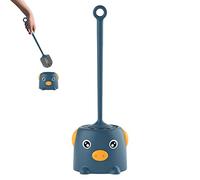 Rianpesn Set scopino e Supporto per WC, Set portascopino e Supporto per WC con Maiale Cartone Animato, Scopino per WC, Scopino per WC Creativo con Manico Lungo Accessori per WC da Bagno