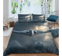 RIAVBAODG Set Di Biancheria Da Letto Con Stampa Di B-2 Spirit Stealth Bomber 3D Bomber Easy Care-Set Di Federe Copripiumino Morbida Microfibra Per Ragazzi,adolescenti,e Adulti King(220x240cm)