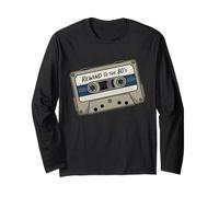 Riavvolgi Gli Anni '80 Vintage Mixtape Retro Design Maglia a Manica