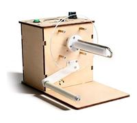 Riavvolgitore automatico di etichette con anima da 25 mm, velocità regolabile a due vie, diametro di riavvolgimento massimo 135 mm, leva di rilevamento automatico per etichette e codici a barre