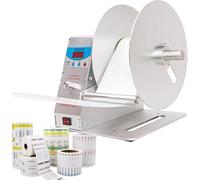 Riavvolgitore automatico di etichette con velocità regolabile, supporta la larghezza dell'etichetta 115 mm e conta fino a 9999, perfetta per logistica e etichettatura al dettaglio