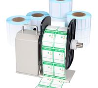 Riavvolgitore automatico di etichette, larghezza 120 mm, riavvolgimento bidirezionale per stampante di codici a barre, ideale per logistica, abbigliamento, prodotti farmaceutici, etichette