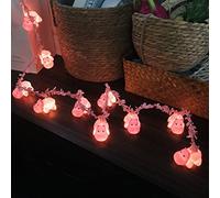 Riaxuebiy Camera dei Bambini Animali Carini Luci Stringa 10LEDs Natalizie Luci Decorative Luce Leggiadramente Bambini Luci Notturne per Scuola Giardino Kid Room Pasqua (1.65m/10led, Ippopotamo Vite)