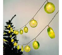 Riaxuebiy Limone Decor String Lights,Limone Ghirlanda Ghirlanda Lampada Appeso con 20 LED,Luci da notte Fairy Fruit Artificiale Fede Natale Festival per la Casa Decorazione (3M/20LED, Verde Limone)