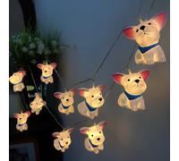Riaxuebiy Simpatico Labrador Luci a Corda a Batteria LED Lampada Cane Catene Luminose per Bambini Luci del Festival Decorativo Interno per Vacanza in Camera da Letto Natale (Labrador Dog)