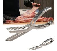 rib prep pro,kit di utensili per la rimozione della membrana,rib prep tool,Stainless Steel Rib Membrane Remover Tool,BBQ Rib Skinner,Kitchen/Grill Gadget Kit,Ergonomic Design for Easy Membrane Removal