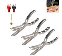 Rib Prep Pro, strumento per la rimozione della membrana delle nervature per barbecue, kit da cucina in acciaio inox 304, lavabile in lavastoviglie per appassionati di Bar-B-Q, chef e facile rimozione
