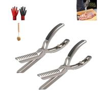 Rib Prep Pro, strumento per la rimozione della membrana delle nervature per barbecue, kit da cucina in acciaio inox 304, lavabile in lavastoviglie per appassionati di Bar-B-Q, chef e facile rimozione
