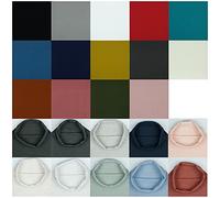 RIB - Tessuto elasticizzato a costine al metro, 95% cotone, 5% elastan, 24 colori a scelta, jersey (032 I Brique, lunghezza: 0,25 m)