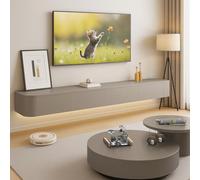 Ribanedy Mobile TV Sospeso Moderna | Consolle Multimediale da Parete | Grande Mobile TV con Spazio di Archiviazione per Soggiorno e Ufficio (kaki, 200cm)