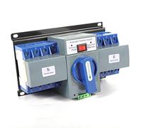 RibasuBB Interruttore di trasferimento automatico, Deviatore, Interruttore di trasferimento doppio alimentatore 4P 63A Ampere, Interruttore di trasferimento 220V doppio 4P