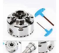 RibasuBB Mandrino autocentrante, mangime per tornitura M33, regolabile centralmente e regolabile, 4 ganasce per piccole macchine di tornitura