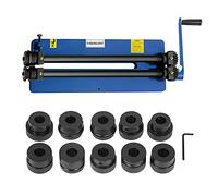 RibasuBB Piegatrice Tonda da banco Pieghevole Bordatrice Manuale 460mm con Set di cubi, capacità bordatrice con 6 Set di cubi 18 Pollici per officine di lamiera