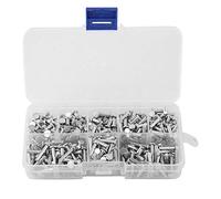 Ribattino di alluminio solido, robusto durevole 400pcs M3 Rivetti di alluminio a testa piatta Ribattino a testa piatta Lunghezza 4mm-16mm