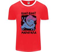Ribbit Madafaka Divertente Gangsta Frog Uomo Ringer T-Shirt