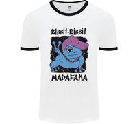 Ribbit Madafaka Divertente Gangsta Frog Uomo Ringer T-Shirt