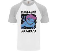 Ribbit Madafaka Maglietta Da Baseball S/S Divertente Gangsta Frog Uomo